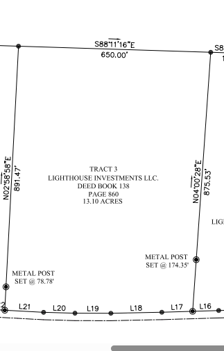 13.1 ACRES - TRACT 3 OVERTON LOOP — PHOTO / SURVEY 2